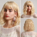 Peruca Curta Cacheada Human Realista Wigs Lace