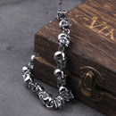 Pulseira Masculina Cranios Skull com Caixa Vikings