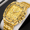 Relógio Masculino Super Luxo Gold Square - Universo Livre - lojauniversolivre.com
