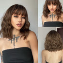 Peruca Curta Cacheada Human Realista Wigs Lace