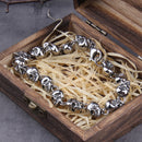 Pulseira Masculina Cranios Skull com Caixa Vikings