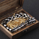 Pulseira Masculina Head Dragon com Caixa Vikings