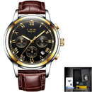 Relogio Masculino 2021 LIGE Top Men Couro - Universo Livre - lojauniversolivre.com