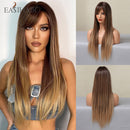 Peruca Wigs Human Realista Longa Lisa Front Lace