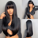 Peruca Wigs Human Realista Longa Lisa Front Lace