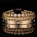 Pulseira Masculina Brilhantes Luxo Punk