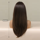 Peruca Wigs Human Realista Longa Lisa Front Lace