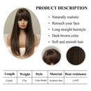 Peruca Wigs Human Realista Longa Lisa Front Lace
