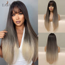 Peruca Wigs Human Realista Longa Lisa Front Lace