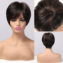 Peruca Curta Front Lace Wigs Realista