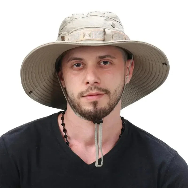 Chapéu Masculino Aba Larga Proteção Solar UV