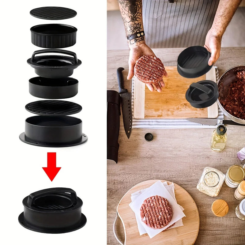 Molde para Carne de Hamburger 3 em 1