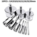 Serra Copo Diamantada Aço Kit 10 unidades