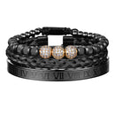 Pulseira Masculina Brilhantes Luxo Punk
