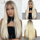 Peruca Wigs Human Realista Longa Lisa Front Lace