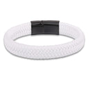 Pulseira Classica Couro Genuíno Inoxidável