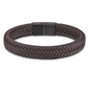 Pulseira Classica Couro Genuíno Inoxidável