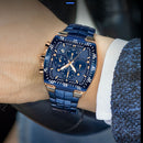 Relógio Masculino Super Luxo Gold Square