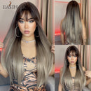 Peruca Wigs Human Realista Longa Lisa Front Lace