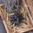 Colar Masculino Head Wolf com Caixa Vikings