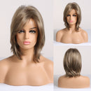 Peruca Curta Human Realista Feminina com Franja