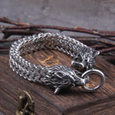 Pulseira Masculina Wolf Figth com Caixa Viking