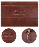 Maleta de Couro Genuíno Resistente Premium mão e ombro