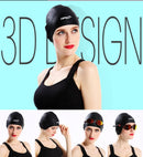 Touca de Natação Silicone 3D Elástico Impermeável Proteção Auditiva