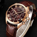 Relogio Masculino 2021 LIGE Top Men Couro - Universo Livre - lojauniversolivre.com