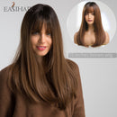 Peruca Wigs Human Realista Longa Lisa Front Lace