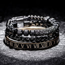 Pulseira Masculina Luxo Flower 3 em 1