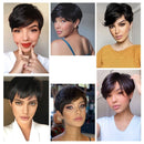 Peruca Curta Human Realista Feminina com Franja