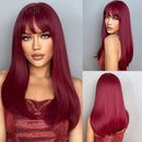Peruca Wigs Human Realista Longa Lisa Front Lace