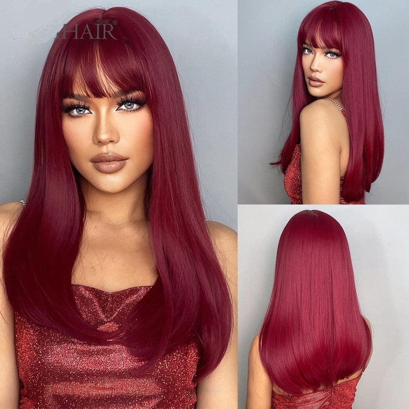 Peruca Wigs Human Realista Longa Lisa Front Lace