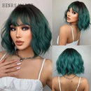 Peruca Curta Cacheada Human Realista Wigs Lace