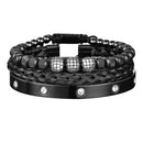 Pulseira Masculina Brilhantes Luxo Punk
