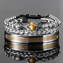 Pulseira Bracelete Masculino Olho de Tigre Stone