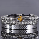 Pulseira Bracelete Masculino Olho de Tigre Stone