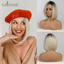 Peruca Curta Human Realista Feminina com Franja