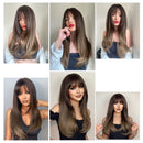 Peruca Wigs Human Realista Longa Lisa Front Lace