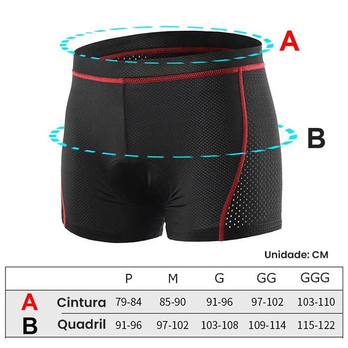 Shorts Curto Ciclismo Gel Unissex 7D