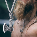 Colar Masculino Machado Nordico com Caixa Vikings