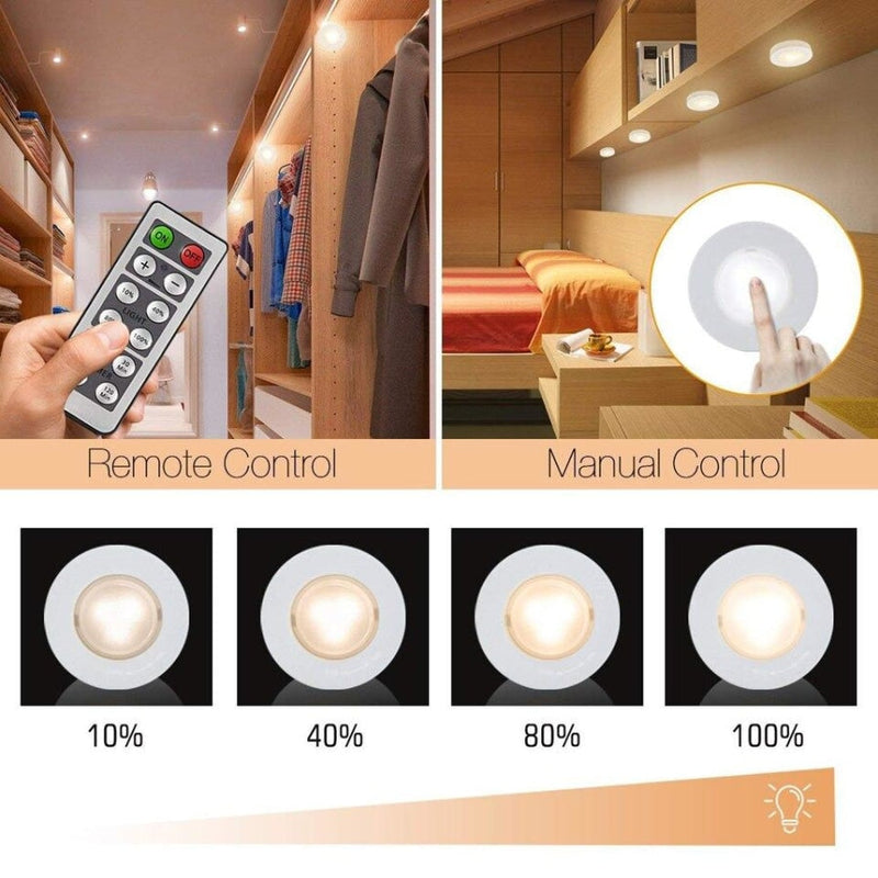 Luz Led Sem Fio Spot a Pilha com Controle Remoto