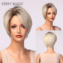 Peruca Curta Front Lace Wigs Realista